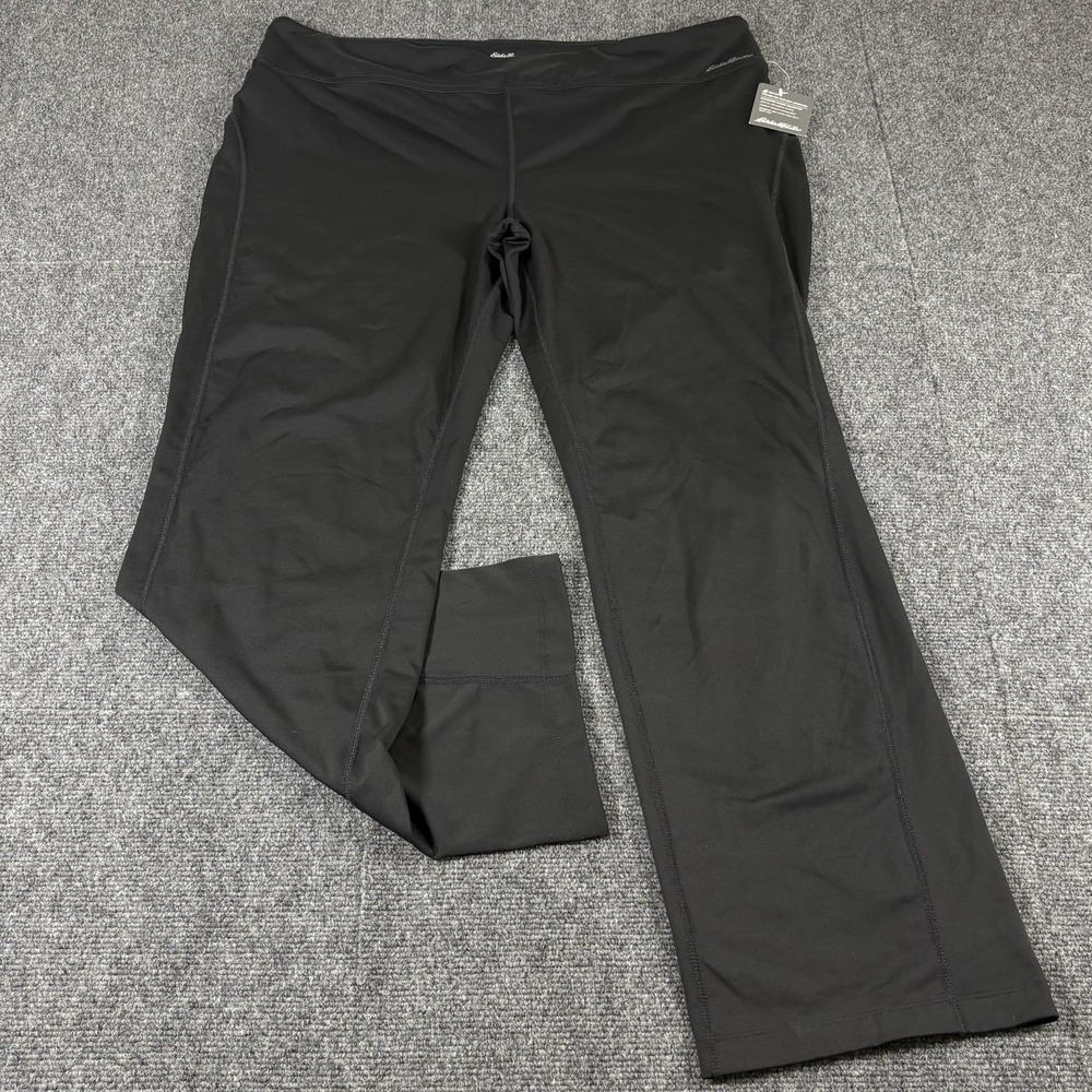 New Eddie Bauer Daylight Crossover‎ Adventure Pants Womens 2XL Black Warm Fleece